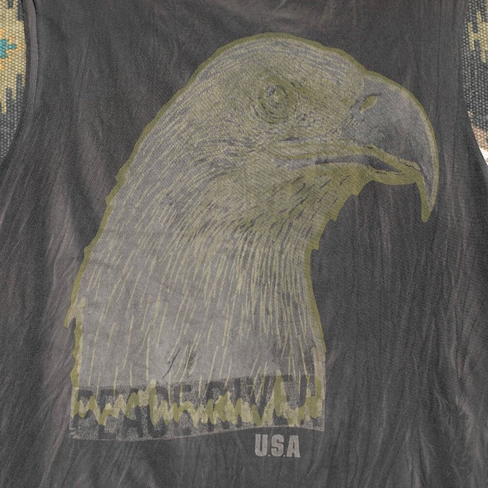 -XL- PEACE RIVER Sleeveless Shirt | USA Eagle American Tank Top | Animal Totem